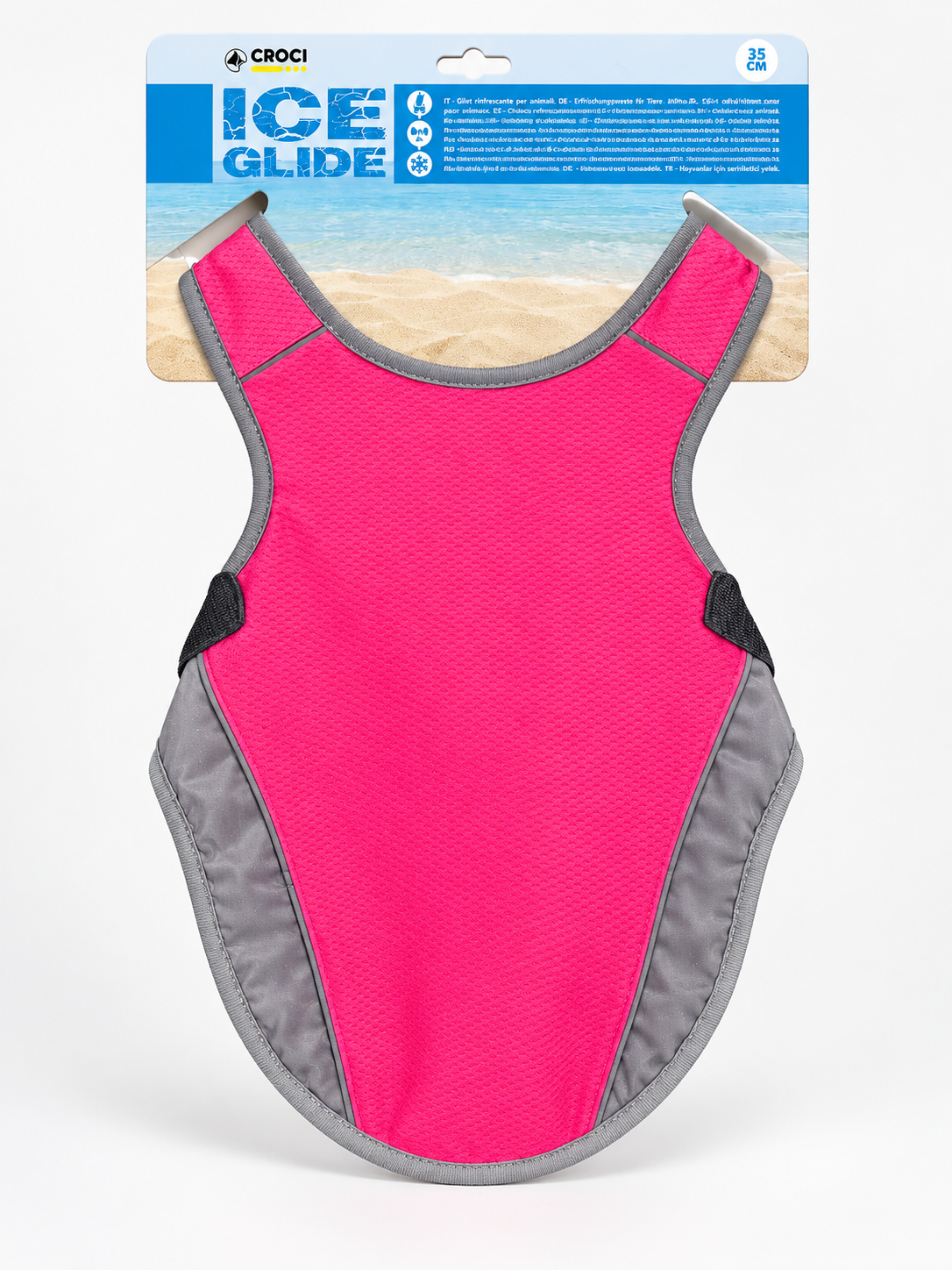 Gilet rafraîchissant Croci Ice Glide pour chien – bleu et rose – photo 5
