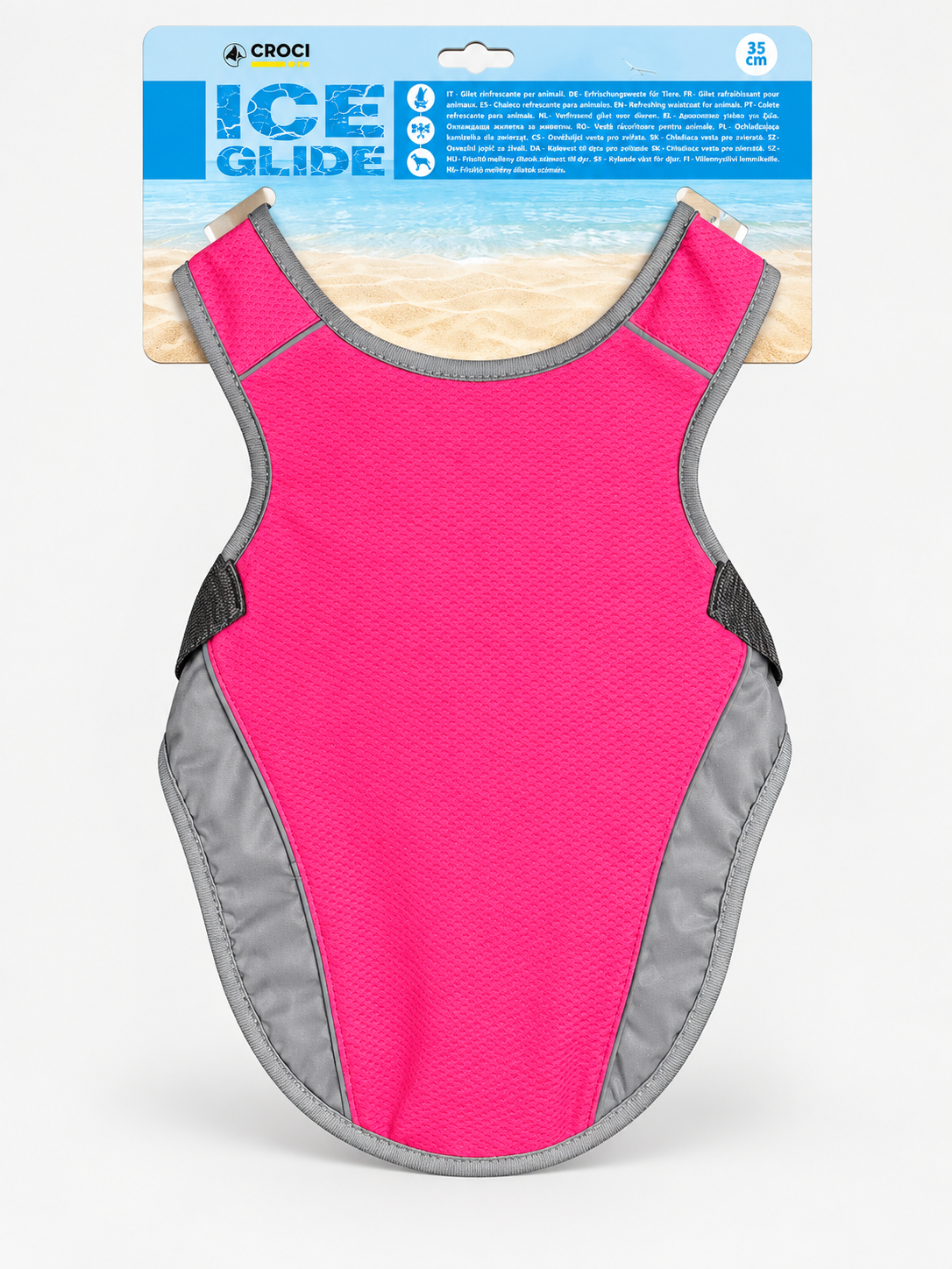Gilet rafraîchissant Croci Ice Glide pour chien – bleu et rose – photo 1