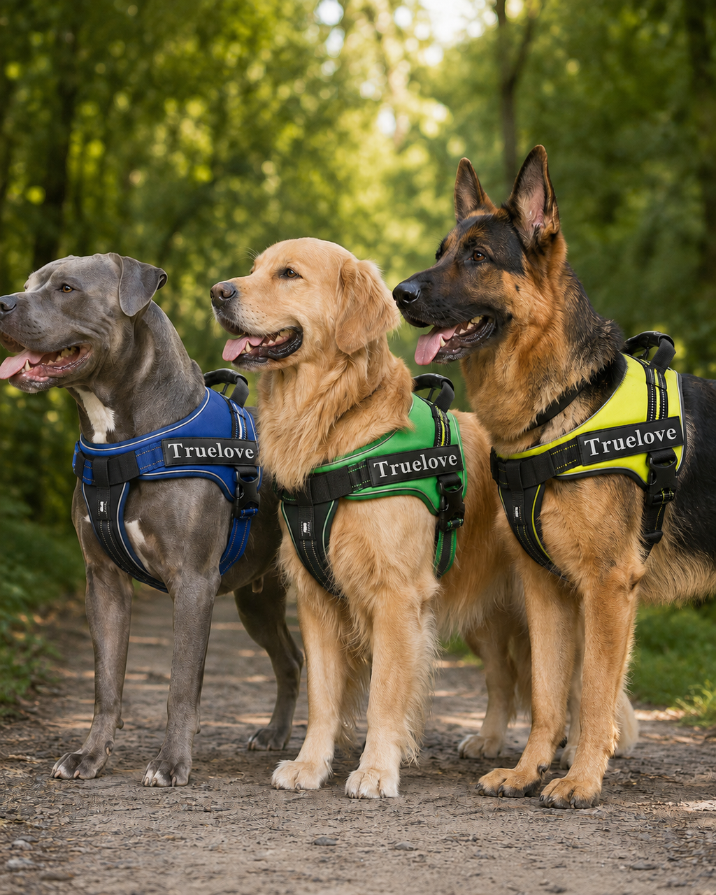 Truelove Dog Harness No-Pull Reflective Stitching Ensure Two Ways Using Explosion-proof Outdoor Adventure Big Dog Puppy TLH5753