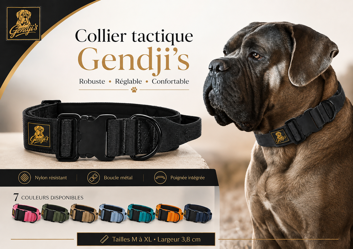 Collier tactique GENDJI’S avec poignée – photo produit 1