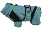 Peignoir et combinaison TRIXIE pour chien coloris pétrole détail produit
